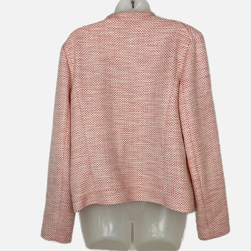 Classiques Entier | Front Zip Moto Blazer In Red Honey Tweed